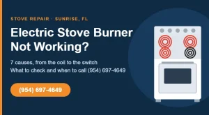 Electric stove with one coil burner not working