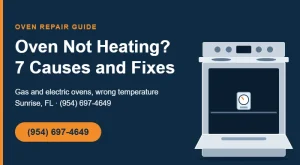 Oven not heating with an oven thermometer on the rack, Sunrise FL