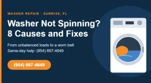 Front-load washer not spinning with water left in the drum